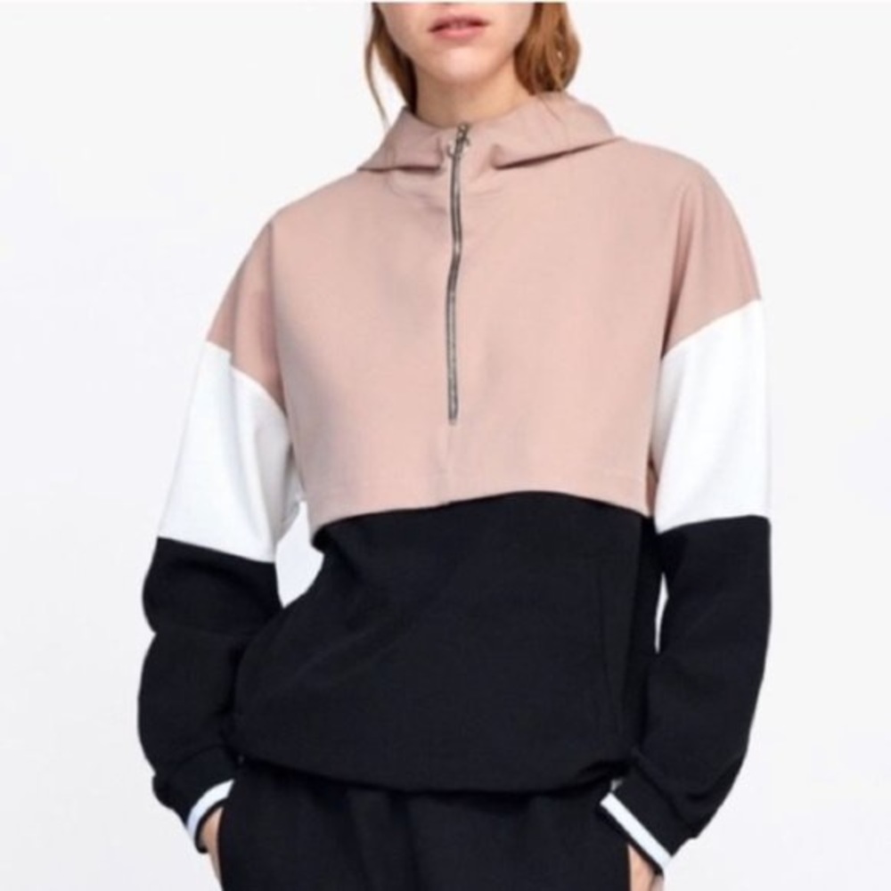 ZARA Colorblock Hoodie